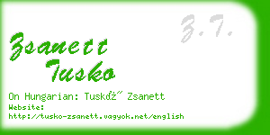 zsanett tusko business card